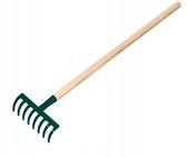 GRABKI GRABIE MAŁE OGRODOWE Z TRZONKIEM 8-ZĘBNE