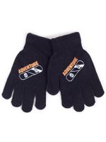 Rękawiczki chłopięce pięciopalczaste czarne ADVENTURE 16 YOCLUB