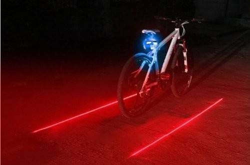 LAMPKA ROWEROWA LED + LASER na Arena.pl