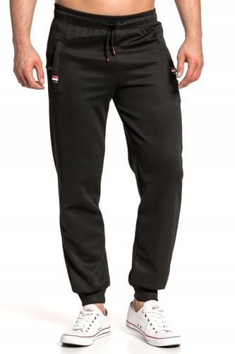 SPODNIE DRESOWE DRESY WIOSENNE ZE ŚCIĄGACZEM NA CODZIEŃ No6 CZARNE - XL na Arena.pl