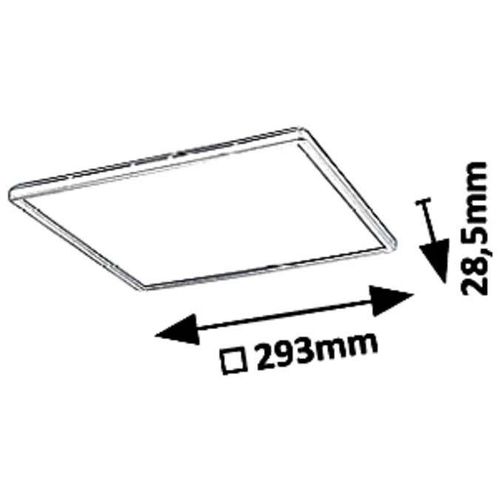 LAMPA plafon PAVEL 3429 Rabalux sufitowa OPRAWA kwadratowa LED 18W 4000K biurowa biała na Arena.pl