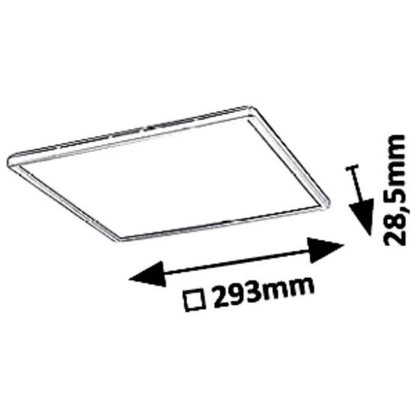 LAMPA plafon PAVEL 3429 Rabalux sufitowa OPRAWA kwadratowa LED 18W 4000K biurowa biała zdjęcie 5