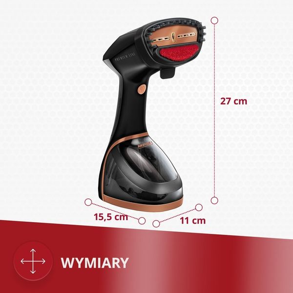 Parownica do ubrań żelazko parowe duża moc 2000W czarna MPM MZP-03 zdjęcie 11