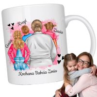 Prezent Dla Babci Kubek Z Wnukami Na Urodziny Imieniny Upominek