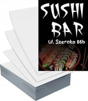 Ulotki A4 1000szt reklamowe firmowe dużo wzorów SUSHI BAR azjatycka kuchnia