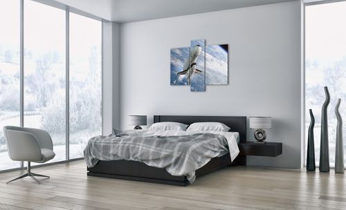 Obraz Na Płótnie - Sputnik Orbita - 95X80 Cm - Cb95X80-0496 na Arena.pl