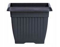 Doniczka kwadratowa Terra DKWT24 | Antracyt, Kształt Kwadratowy, Wymiary 24x24x20 cm, Kolor Antracyt, Prosperplast