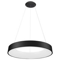 LAMPA wisząca GIULIA 5304-880RP-BK-3 Italux metalowa OPRAWA okrągła LED 80W 3000K zwis pierścień ring czarny