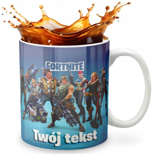 KUBEK 330ml GRAFIKA PREZENT ŚWIĘTA WZÓR - GRA BATTLE ROYALE FORTNITE + IMIĘ na Arena.pl