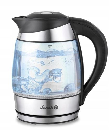 Czajnik elektryczny z regulacją temp. szklany podświetlenie LED 1,8l 2200 W na Arena.pl