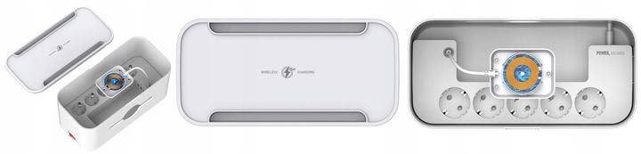 Ładowarka Listwa Zasilacz Organizer Kabli USB QI zdjęcie 4