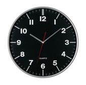 Zegar ścienny HEMERA, czarny, srebrny