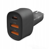 ŁADOWARKA SAMOCHODOWA REINSTON ELSA17 2x USB / USB-C 35W CZARNA