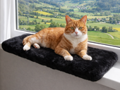Legowisko na parapet dla kota 60x20 cm grubość 4 cm Furry Black antypoślizg