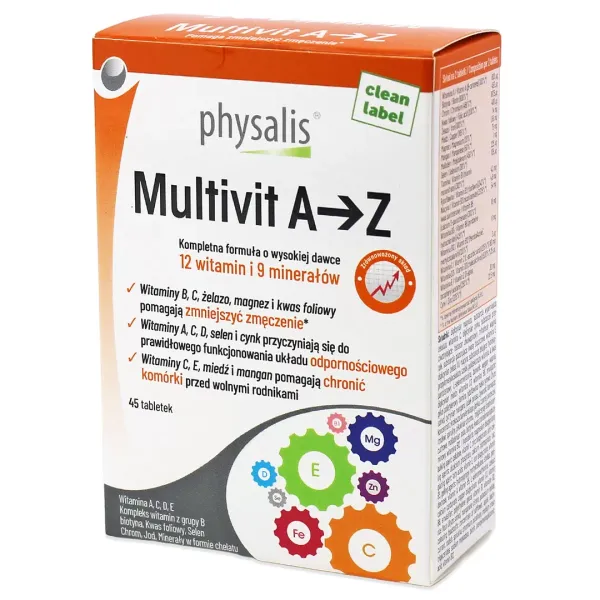 Multivit A - Z 45 Tabletek - Physalis zdjęcie 1