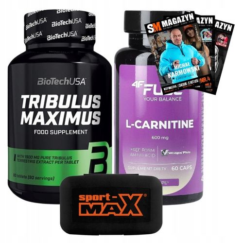 BIOTECH TRIBULUS MAXIMUS 90TAB + PILL BOX + 4F FUEL L-CARNITINE na Arena.pl