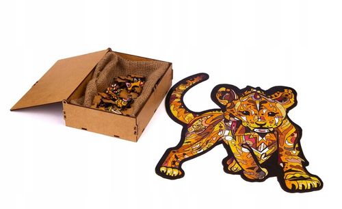 Puzzle Drewniane Układanka Lew Mały Tygrys Simba Pua4-00751 Puza3-00751 na Arena.pl
