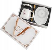 Kubek z Podstawką Podgrzewaną USB Podgrzewacz Łyżeczka Zestaw na Prezent