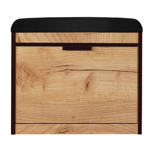 szafka na buty ALASKA 11C dąb złoty z siedziskiem i schowkiem na Arena.pl