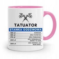 Dla Tatuażystki Tatuażysty Kubek Różowy Na Prezent Z Nadrukiem Ze Zdjęciem