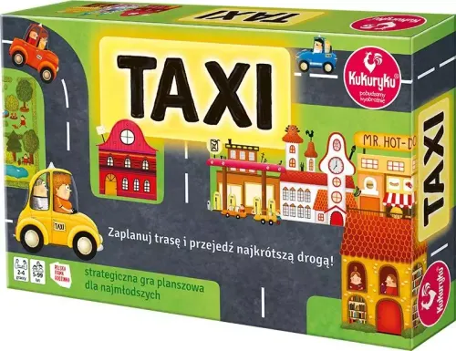 Taxi - strategiczna gra planszowa dla najmłodszych dzieci od 2 do 4 graczy na Arena.pl