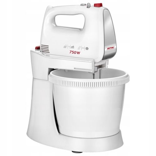 MIKSER RĘCZNY Z MISĄ OBROTOWĄ 750W MPM TURBO BIAŁY na Arena.pl