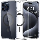 etui ultra hybrid mag z magsafe na iphone 15 pro szare