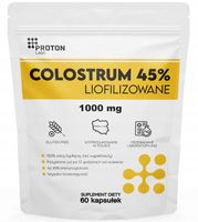 PROTON LABS Colostrum 45% IG 1000mg Liofilizowane 60szt. siara