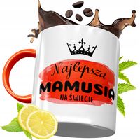 Kubek Pomarańczowy Dla Mamy Mamusi Dzień Mamy Z Nadrukiem Ze Zdjęciem