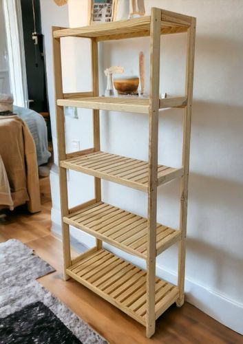 Regał drewniany, 5 półek, 173 x 70 x 33 cm na Arena.pl