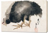 Obraz 100x70cm Kogut, Hokusai Japoński Vintage do Salonu