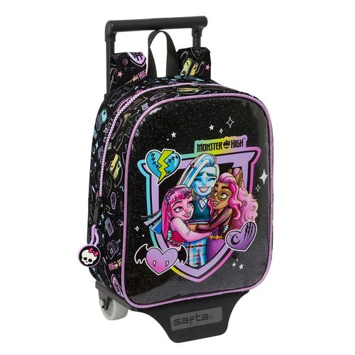 Torba szkolna z kółkami Monster High Czarny 22 x 27 x 10 cm na Arena.pl