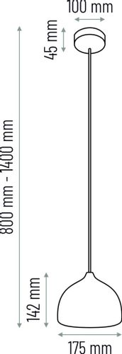 Lampa wisząca ACORN I dąb czarny przewód na Arena.pl