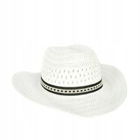 Kapelusz Słomkowy Panama Męski Damski Biały Letni Plażowy Lekki 60