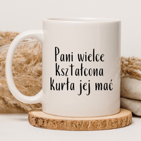 CHAMSKI KUBEK BEZ CENZURY | ŚMIESZNY PREZENT | DO PRACY BIURA DOMU | 330 ml