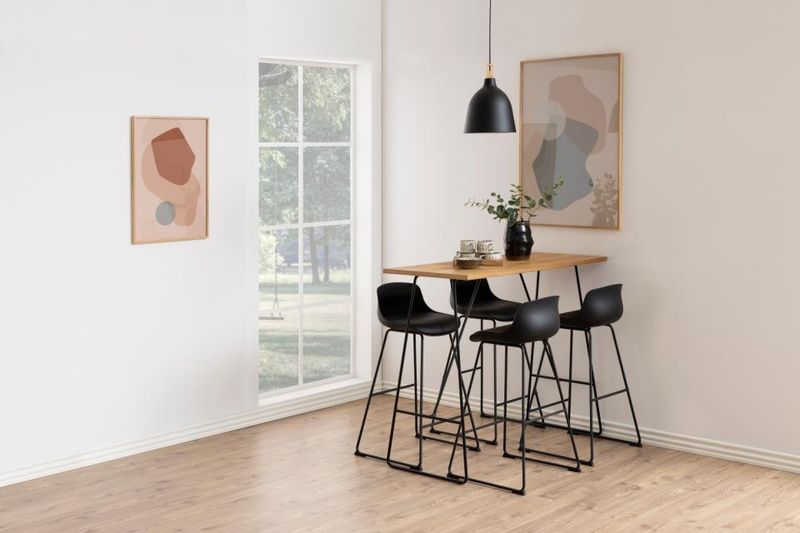 Stołek barowy Tina low Black PU zdjęcie 2