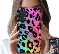 ETUI DO SAMSUNG GALAXY A53 5G - KOLOROWA TĘCZOWA PANTERKA PLECKI SZKŁO