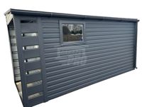 Domek Ogrodowy - Schowek  2x4 + wiata - Drzwi - okno - Antracyt  GP353