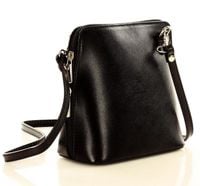 Listonoszka skórzana torebka MAZZINI - Foggia Lux czarna