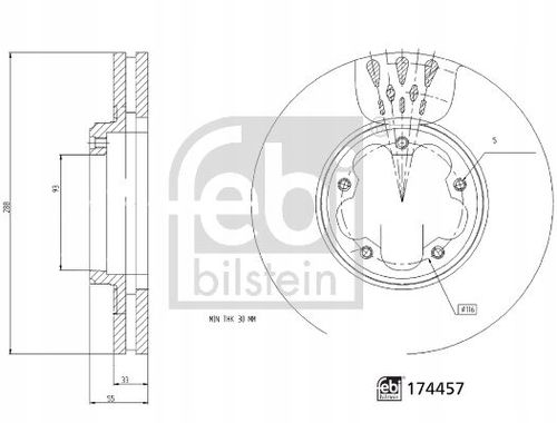 TARCZA HAM PRZOD 288X33 V FEBI BILSTEIN na Arena.pl