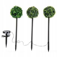 LAMPA OGRODOWA SOLARNA LED KULE BUSZPANOWE 3 szt.