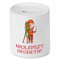 Skarbonka Dla Geodety Najlepszy Geodeta Prezent Z Nadrukiem Ze Zdjęciem