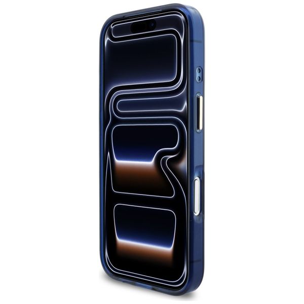 etui guess iml script metal magsafe do   iphone 17 pro max niebieski zdjęcie 5