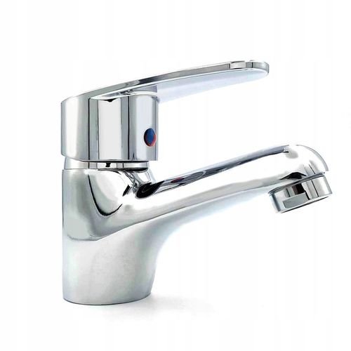 Bateria stojąca umywalkowa kran do umywalki zlewu chromowa niska nablatowa na Arena.pl