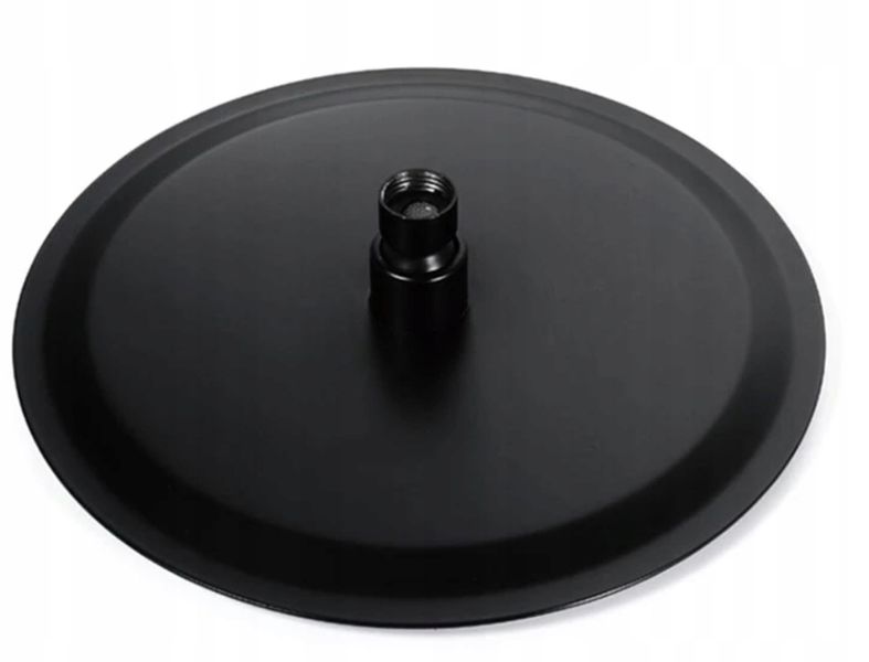 DESZCZOWNICA METALOWA OKRĄGŁA SLIM 25 CM CZARNA zdjęcie 2