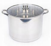 GARNEK Z POKRYWKĄ DUŻY 16L STALOWY ODELO 30 CM STOCK POT