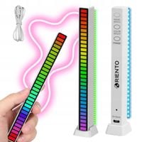 2x LISTWA LED RGB NEON MULTIKOLOR MRUGA REAGUJE NA DŹWIĘK USB 18 TRYBÓW