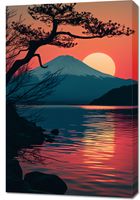 Obraz 60x90cm Góra Wieczorem