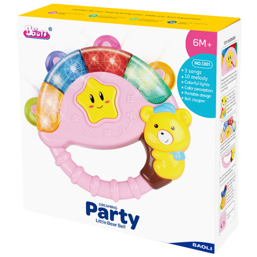 Interaktywny Tamburyn Z Misiem Dla Dzieci Grzechotka Światełka I Melodie na Arena.pl