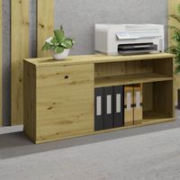 Szafka komoda Viking II 1D z szufladami dąb artisan/czarny